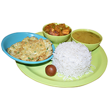 Double Egg Omelette Thali